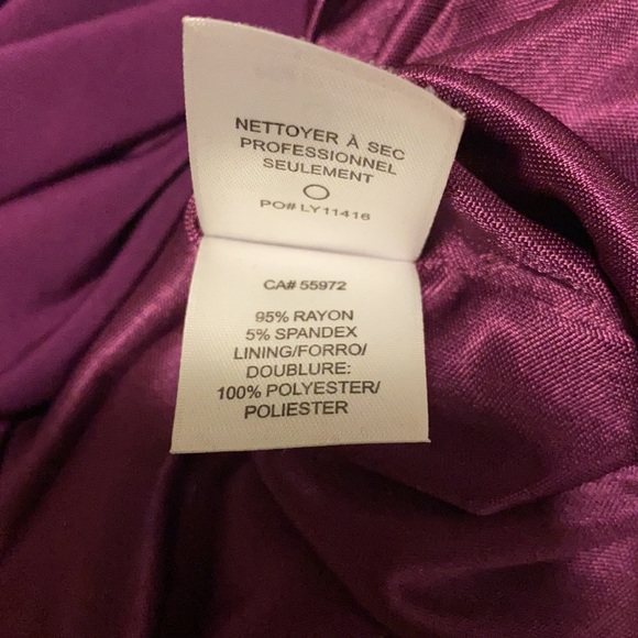 Laundry by Shelli Segal Purple Draped Dress - Size 4, Excellent Condition - Picture 5 of 5